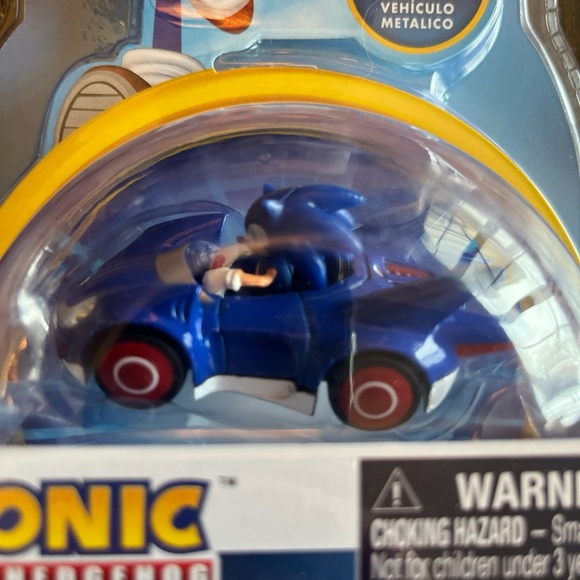 Sonic The Hedgehog Sonic Miniature Collectible Diecast Race Car NKOK New 2023 - Picture 2 of 6